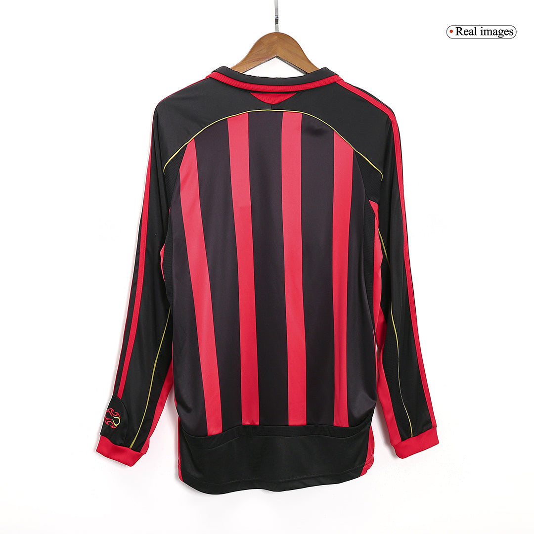 Retro AC Milan Thuisshirt Lange Mouwen 2006/07