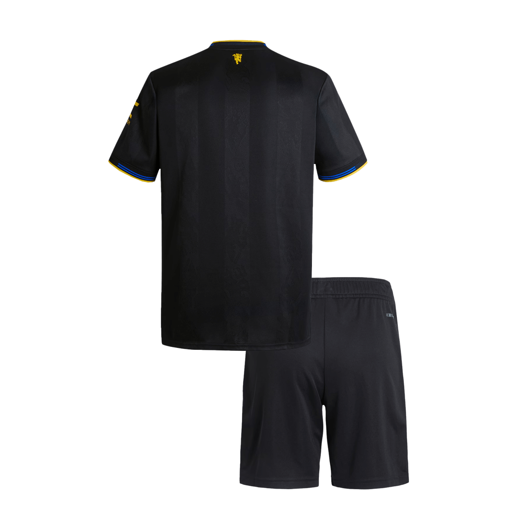 Manchester United Derde Tenue Kit 2025/26 Kinderen Zwart
