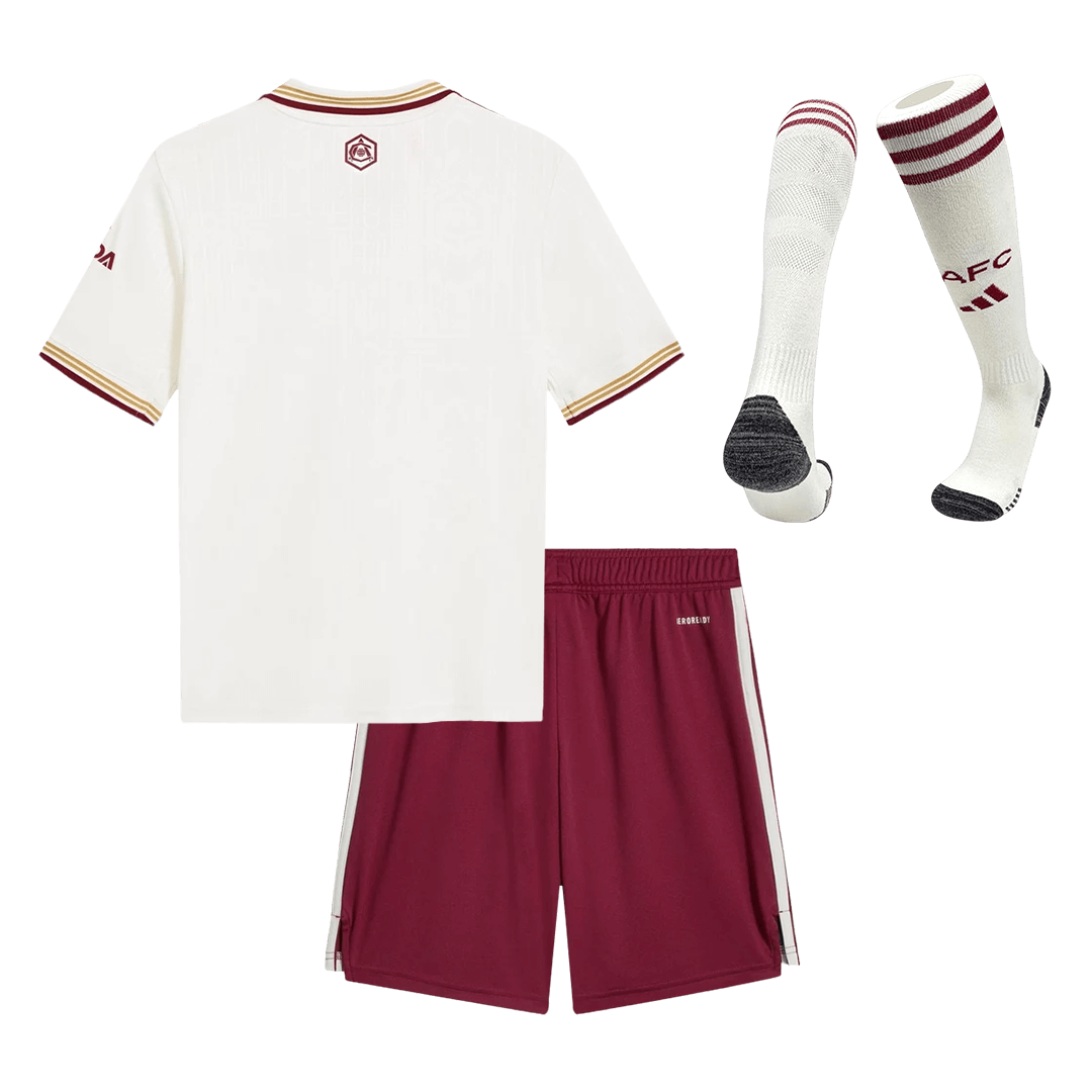 Arsenal Derde Thuistenue 2025/26 Kinderen Wit