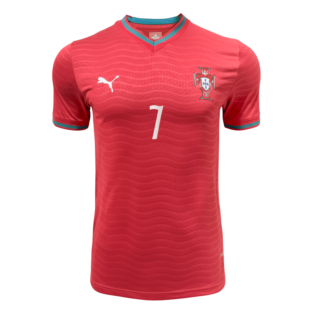 RONALDO #7 Portugal Thuisshirt - Wereldkampioenschap 2026 Rood Speler