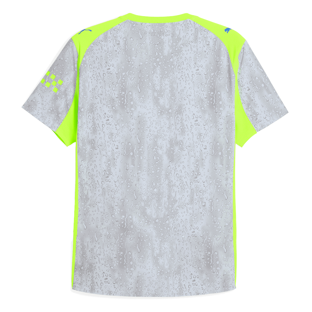 Manchester City Third Maillot 2025/26 Gris Authentique Grande Taille