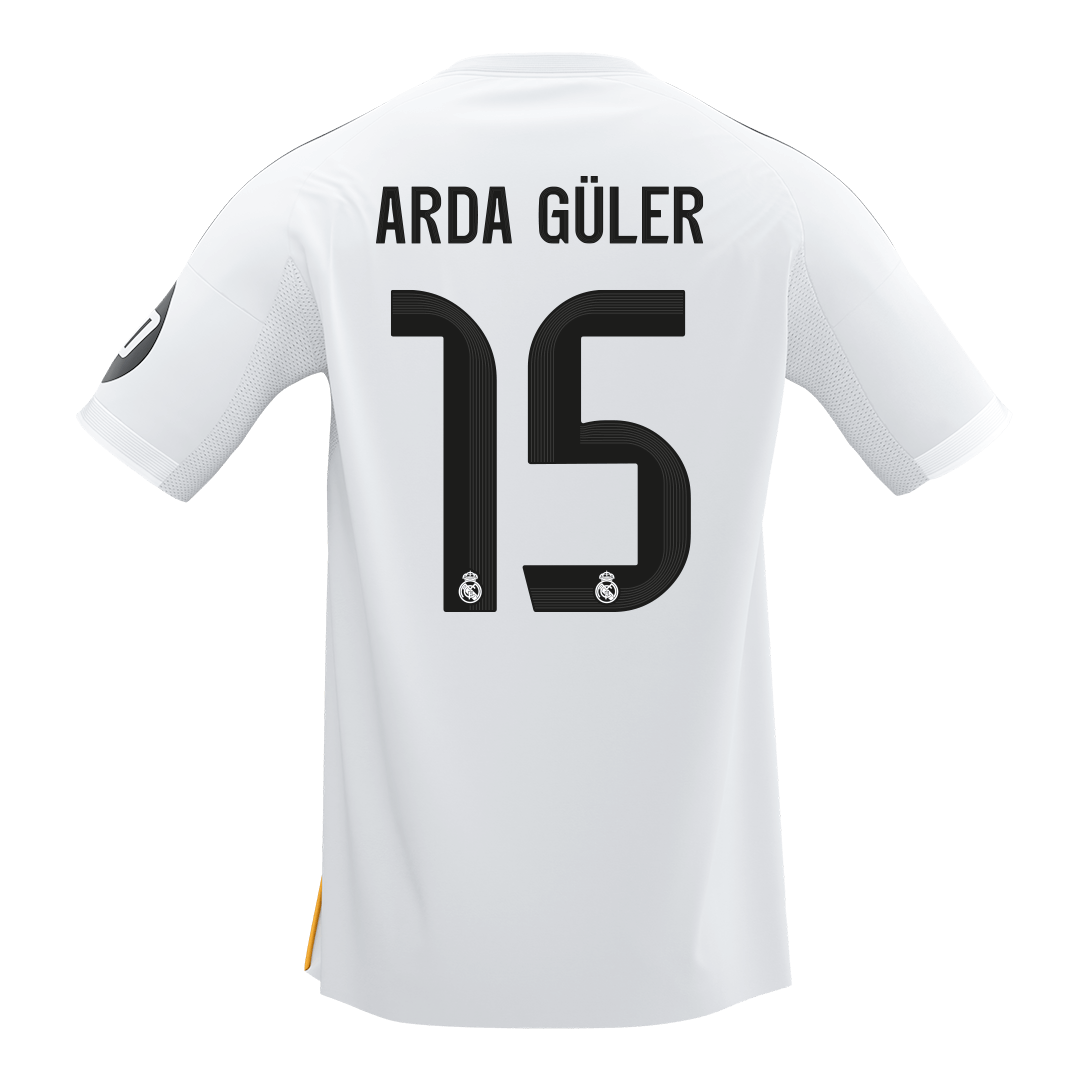 ARDA GÜLER #15 Real Madrid Thuisshirt 2025/26 Wit