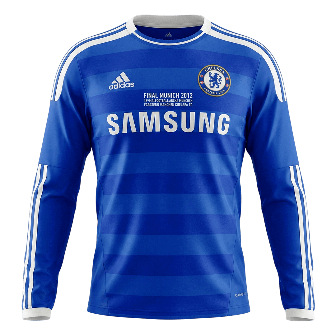 Retro Chelsea Thuisshirt Lange Mouwen 2011/12 Blauw