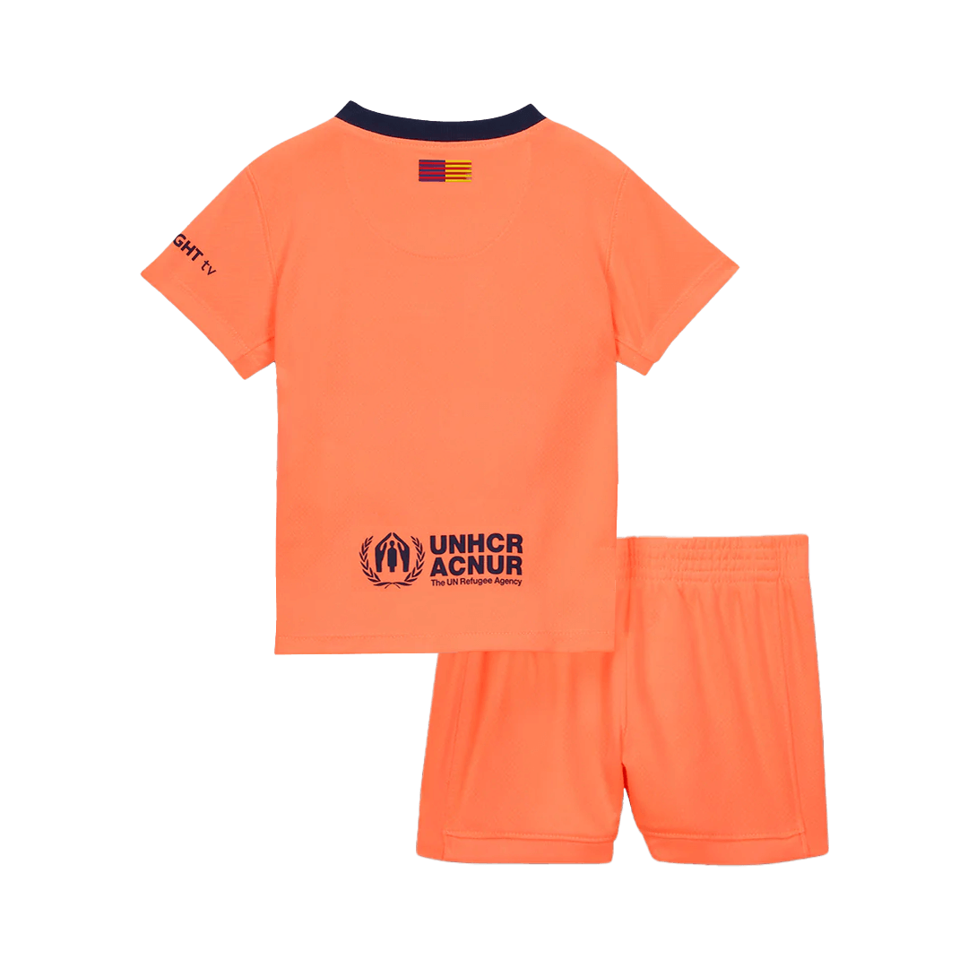 Barcelona Derde Shirt Kit 2025/26 Kinderen Oranje