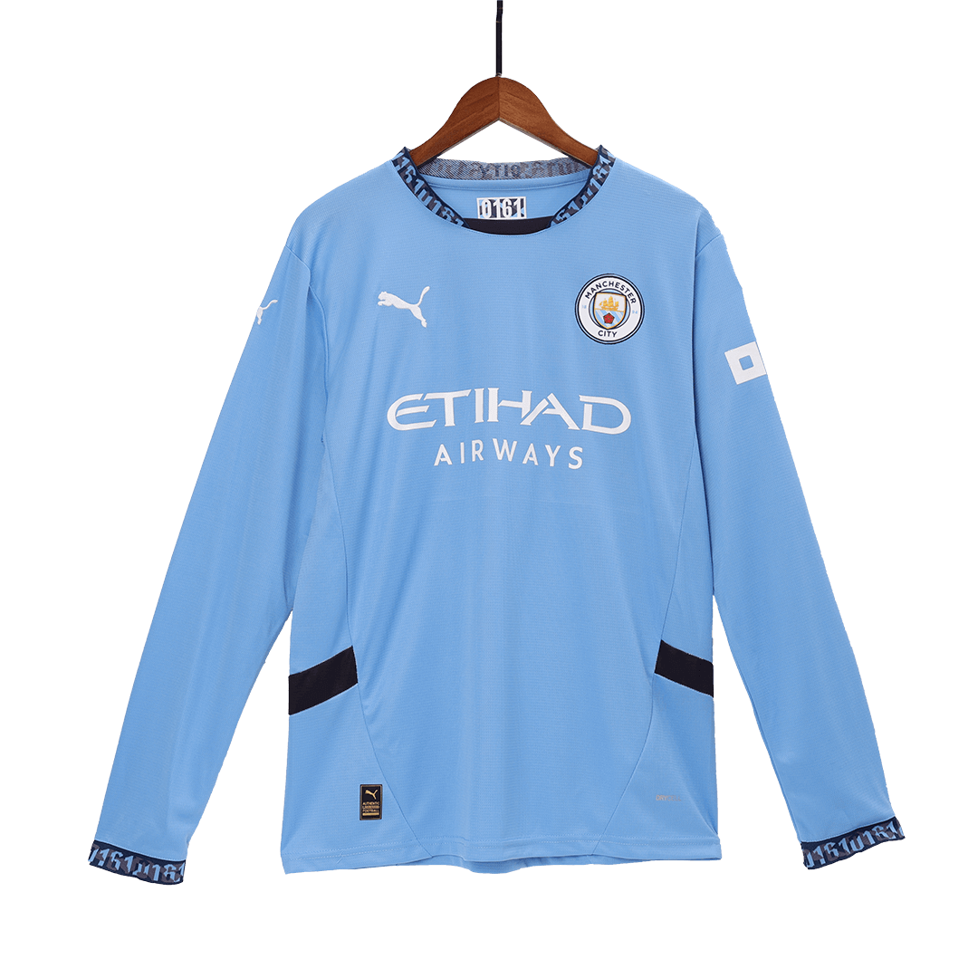 Manchester City Thuisshirt Lange Mouwen 2024/25 Grote Maten