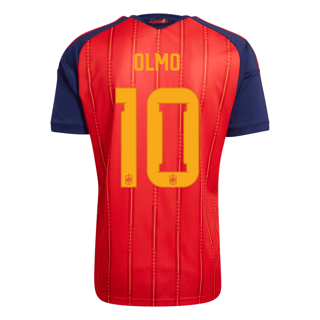 OLMO #10 Espagne Domicile Maillot 2 Stars - Champion Edition - Coupe du Monde 2026 Rouge