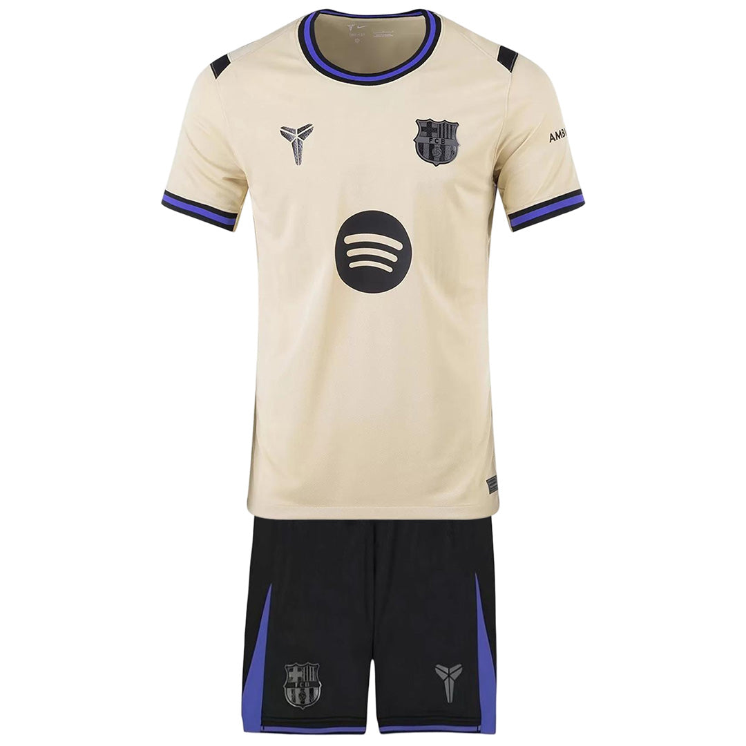 Barcelona Uit Thuisshirt Kit 2025/26 Kids Geel
