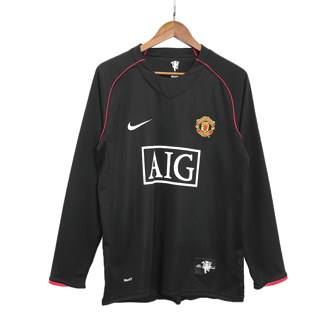 Retro Manchester United Uitshirt Lange Mouwen 2007/08
