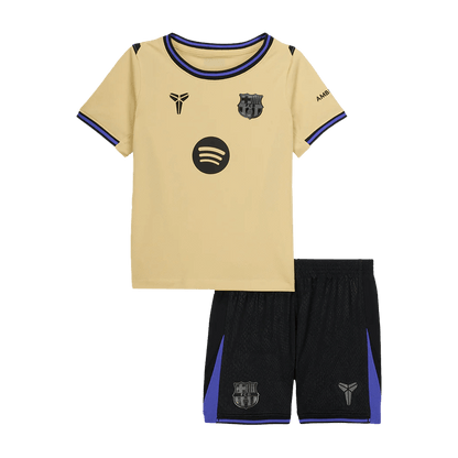 Barcelona Uit Thuisshirt Kit 2025/26 Kids Geel