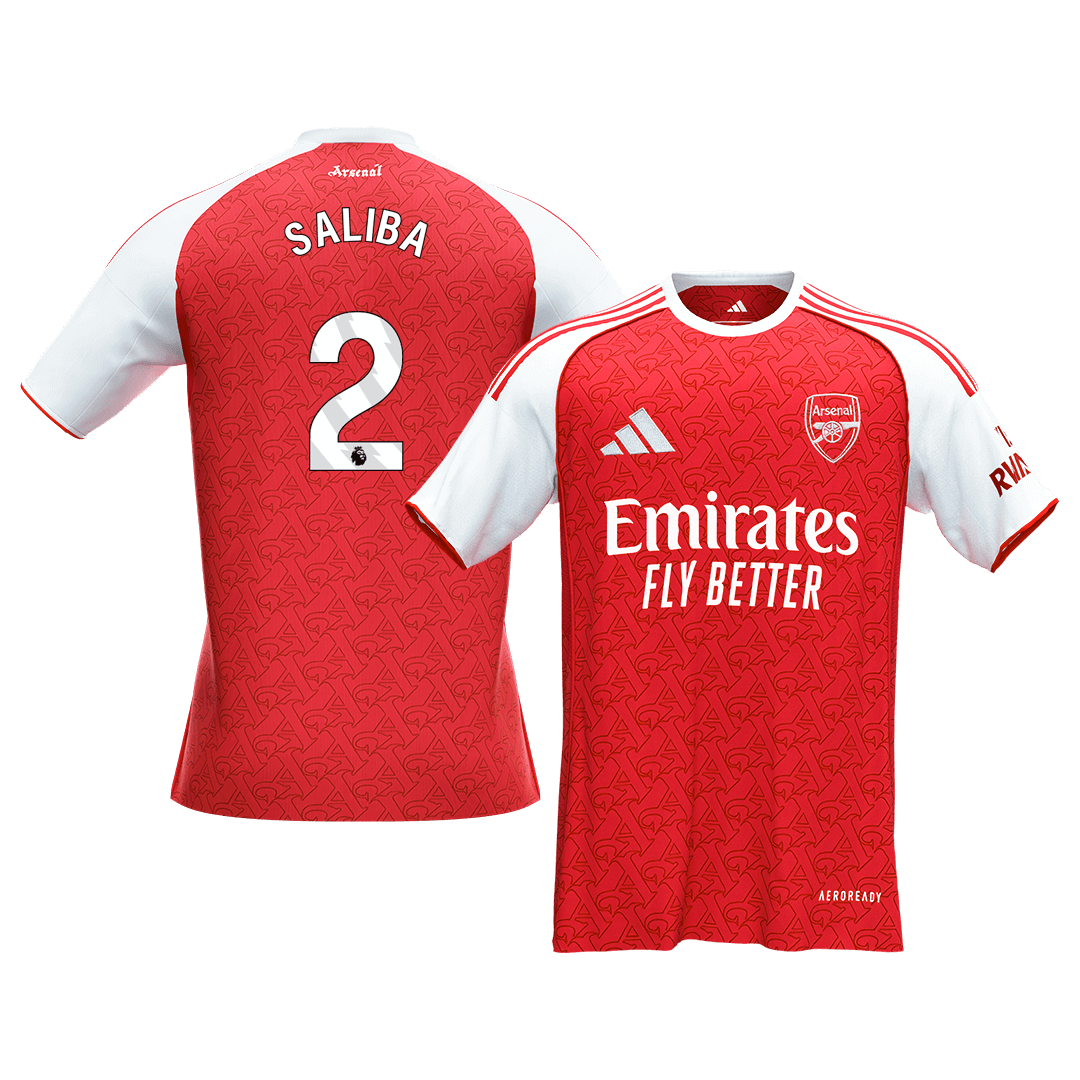 SALIBA #2 Arsenal Thuisshirt 2025/26 Rood - Super