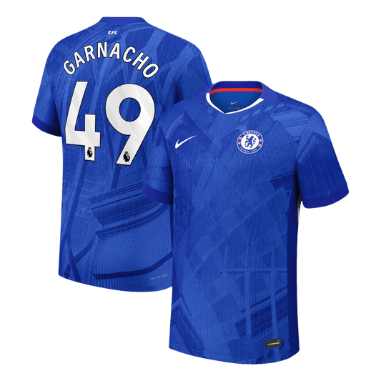 GARNACHO #49 Chelsea Thuisshirt 2025/26 Blauw Authentiek