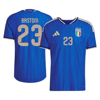 BASTONI #23 Italië Thuisshirt Wereldkampioenschap 2026 Blauw Speler