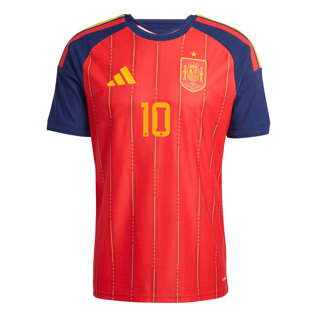 OLMO #10 Espagne Domicile Maillot - Coupe du Monde 2026 Rouge Joueur