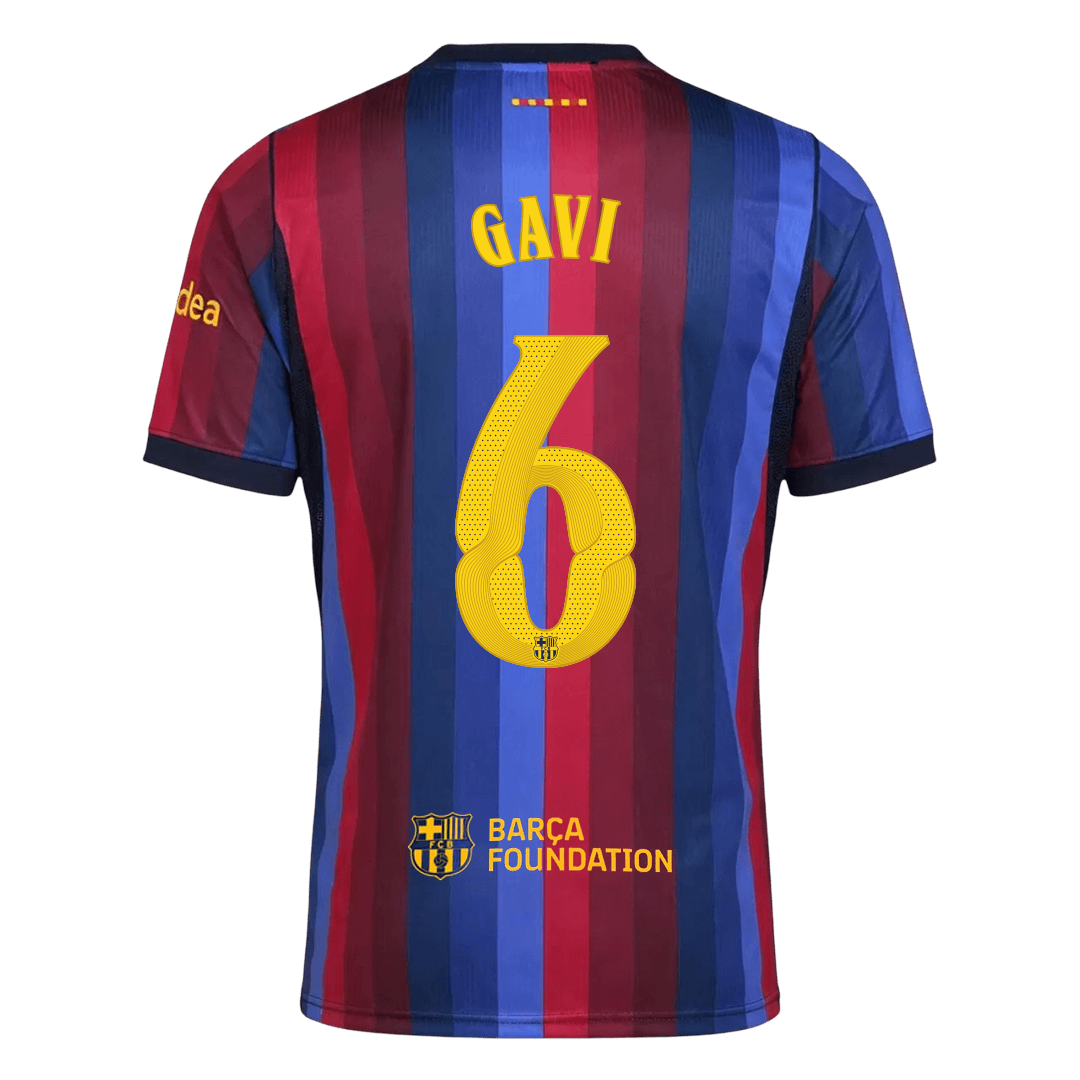 GAVI #6 Barcelone Domicile Maillot 2026/27 Blue&Garnet - UCL