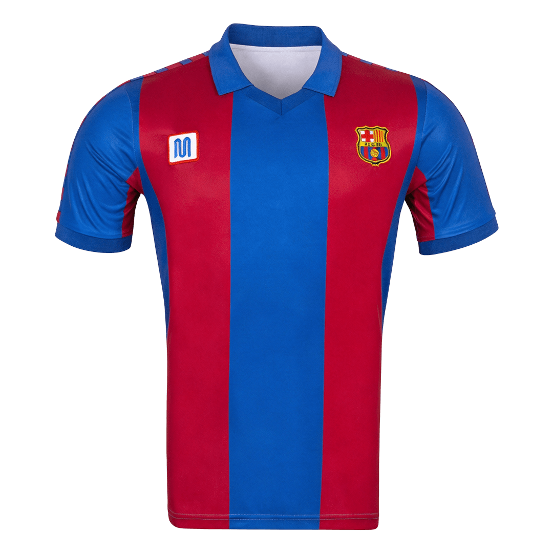 Retro Barcelona Thuis Shirt 1980/82 Blauw&Granaatrood
