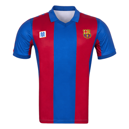 Retro Barcelona Thuis Shirt 1980/82 Blauw&Granaatrood