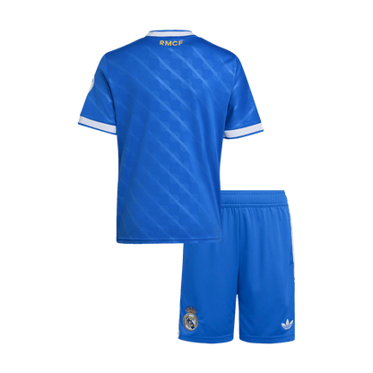 Real Madrid Derde Shirt Kit 2025/26 Kinderen Blauw