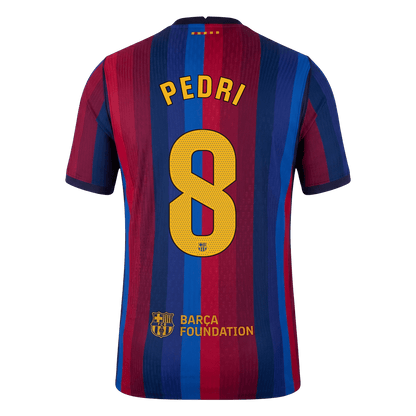 PEDRI #8 Barcelone Domicile Maillot 2026/27 Rouge&Bleu Joueur