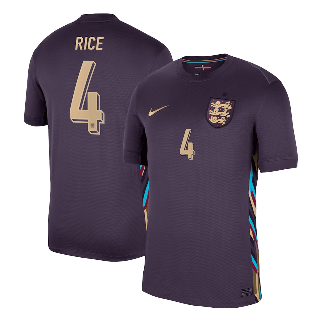 Voetbalshirt RICE #4 Engeland Uitshirt 2024 - Super