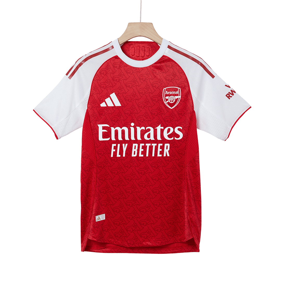 SALIBA #2 Arsenal Thuisshirt 2025/26 Rood Authentiek