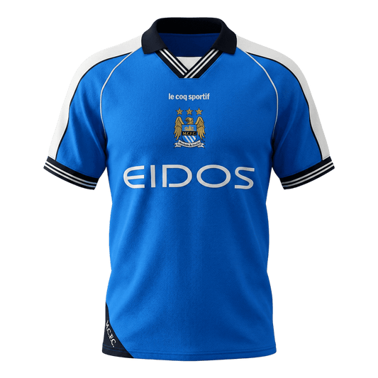 Retro Manchester City Thuisshirt 1999/01 Blauw