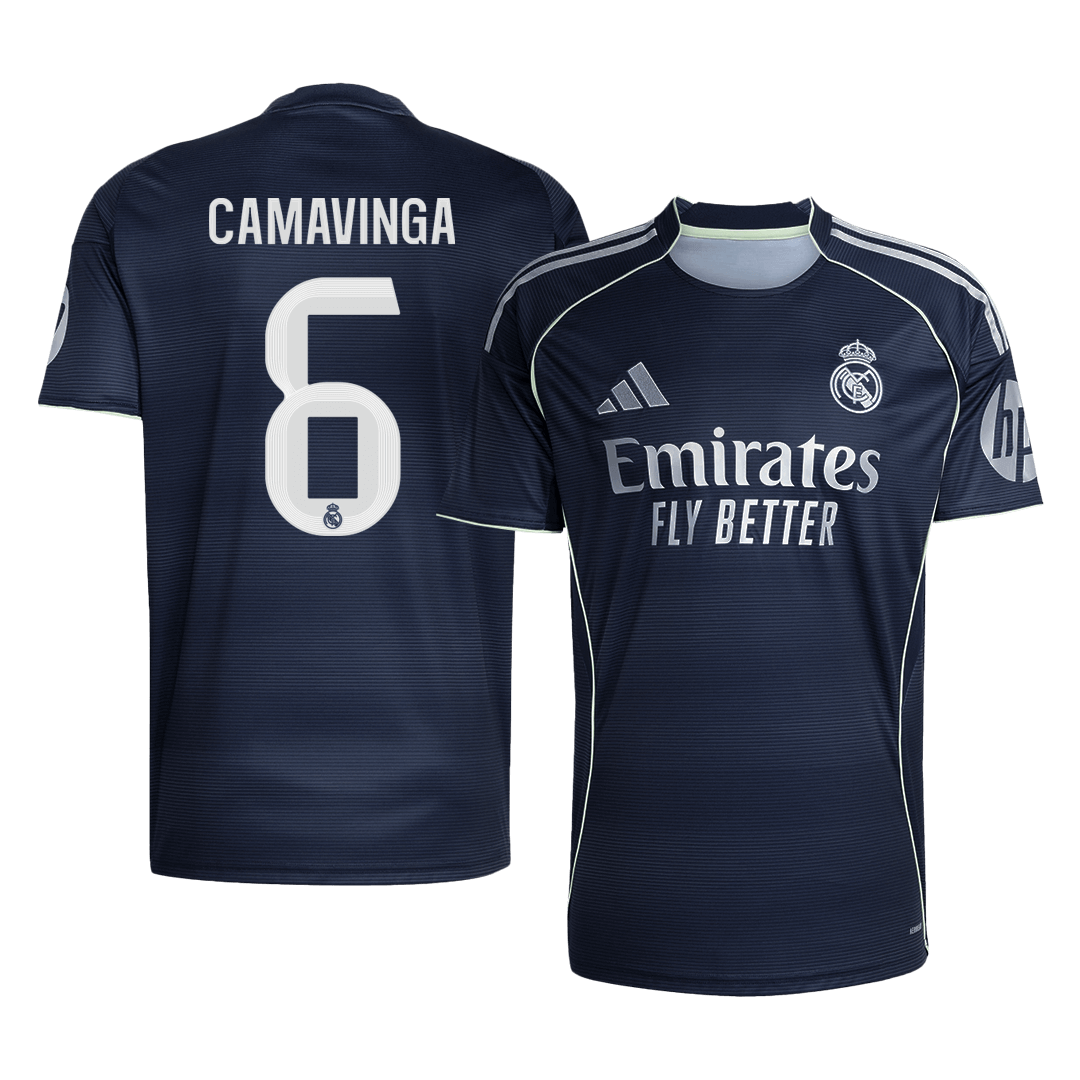 CAMAVINGA #6 Real Madrid Uitshirt 2025/26 Donkerblauw