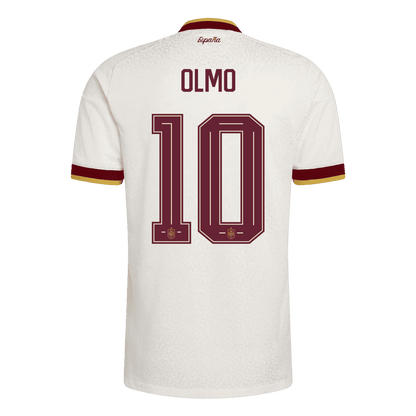 OLMO #10 Espagne Extérieur Maillot - Coupe du Monde 2026 Blanc Joueur