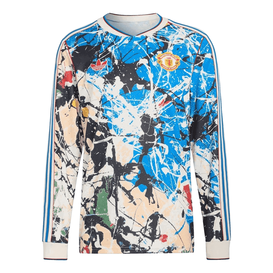Manchester United Thuisshirt Lange Mouwen 2025/26 Blauw Grote Maat
