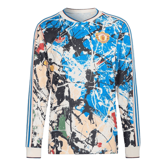 Manchester United Thuisshirt Lange Mouwen 2025/26 Blauw Grote Maat