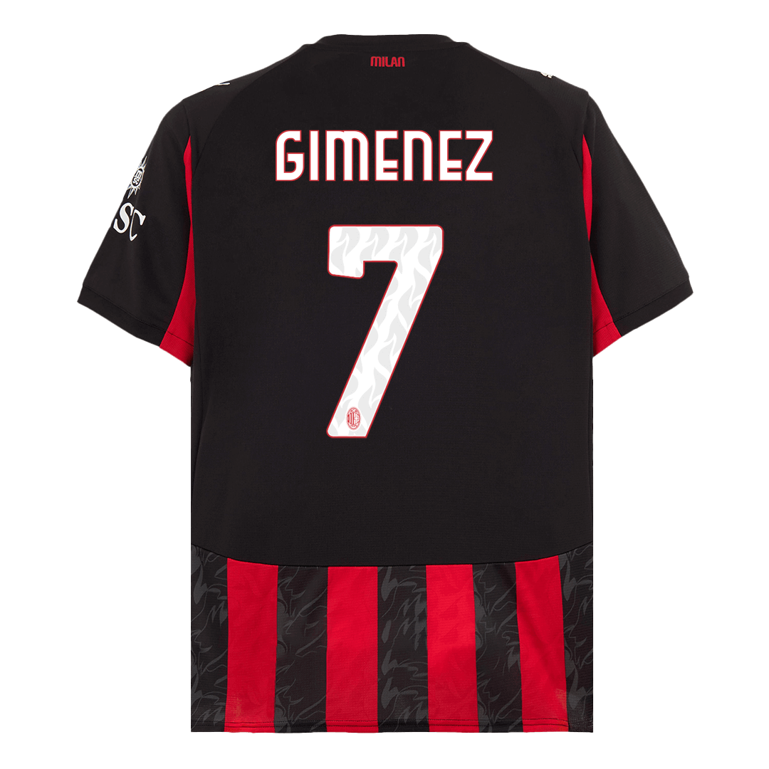 GIMENEZ #7 AC Milan Thuisshirt 2025/26 Grote Maten