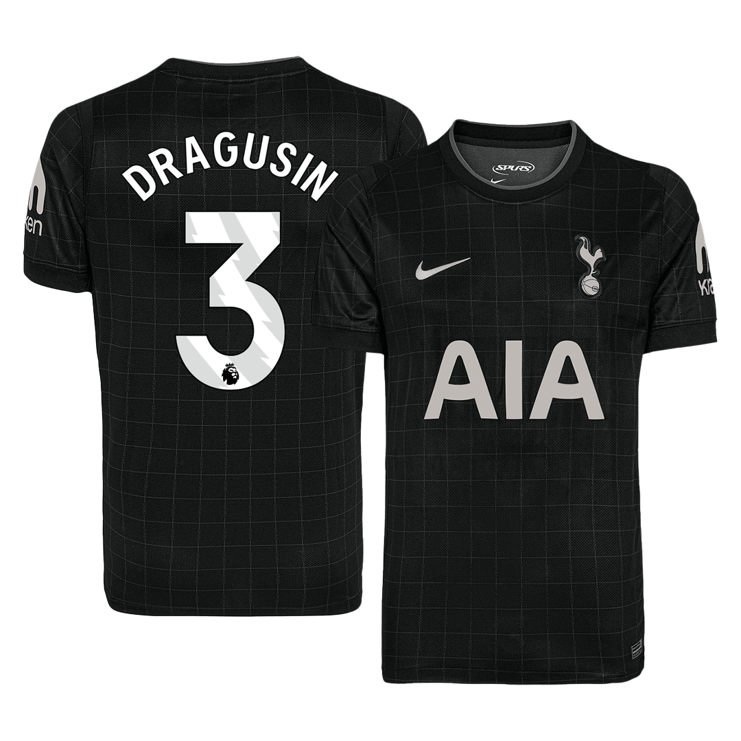 DRAGUSIN #3 Tottenham Hotspur Uitshirt 2025/26 Zwart