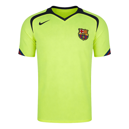 Retro Barcelona Uitshirt 2005/06 Neon Groen