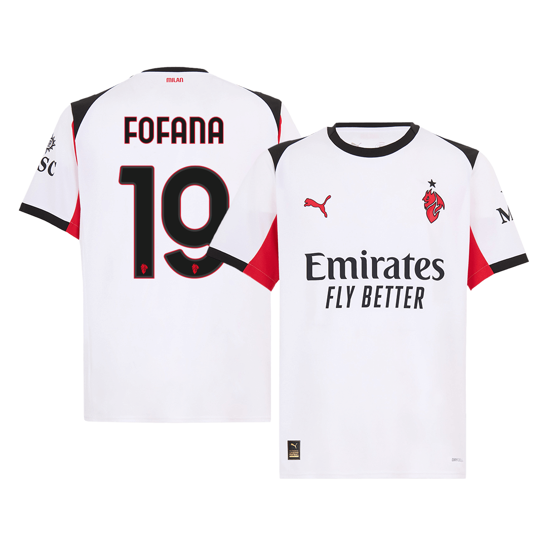 FOFANA #19 AC Milan Uit Thuisshirt 2025/26 Wit