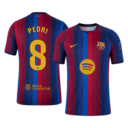 PEDRI #8 Barcelone Domicile Maillot 2026/27 Rouge&Bleu Joueur