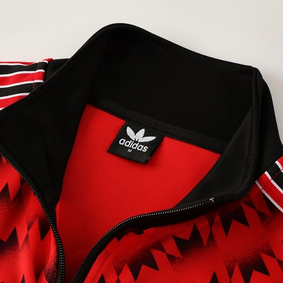 Manchester United voetbaljack tenue 2025/26 rood en zwart