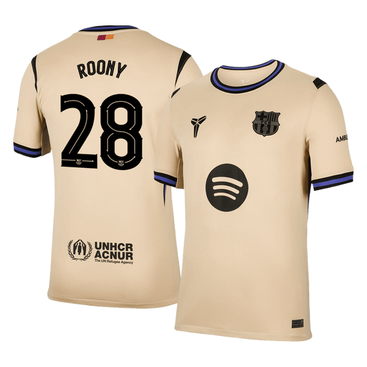 ROONY #28 Barcelona Uit Thuisshirt 2025/26 Geel