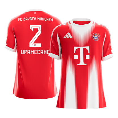 UPAMECANO #2 München Thuisshirt 2025/26 Rood - Super
