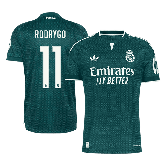RODRYGO #11 Real Madrid Extérieur Maillot 2026/27 Vert Joueur