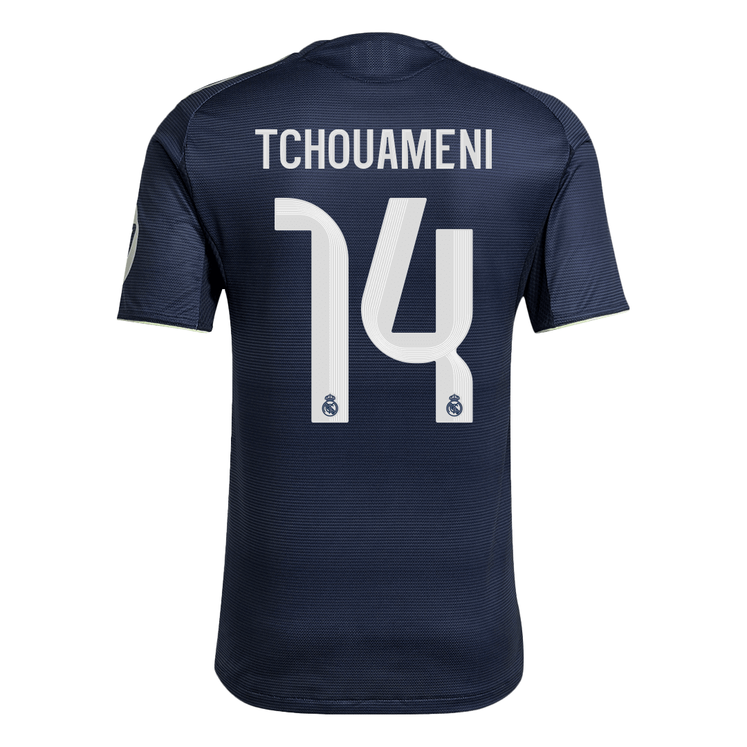 TCHOUAMENI #14 Real Madrid Uitshirt 2025/26 Marineblauw Authentiek