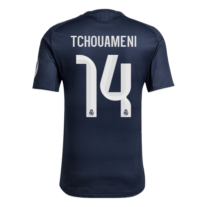 TCHOUAMENI #14 Real Madrid Uitshirt 2025/26 Marineblauw Authentiek