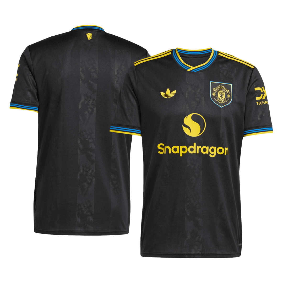 Manchester United Derde Shirt 2025/26 Zwart Grote Maat