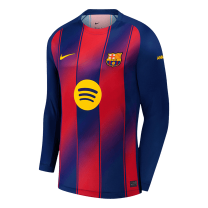 Barcelona Thuisshirt Lange Mouwen 2025/26 Rood en Blauw