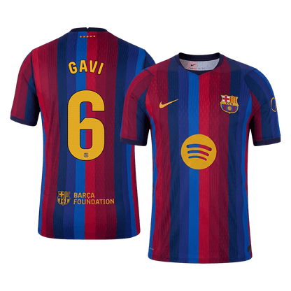 GAVI #6 Barcelone Domicile Maillot 2026/27 Rouge&Bleu Joueur