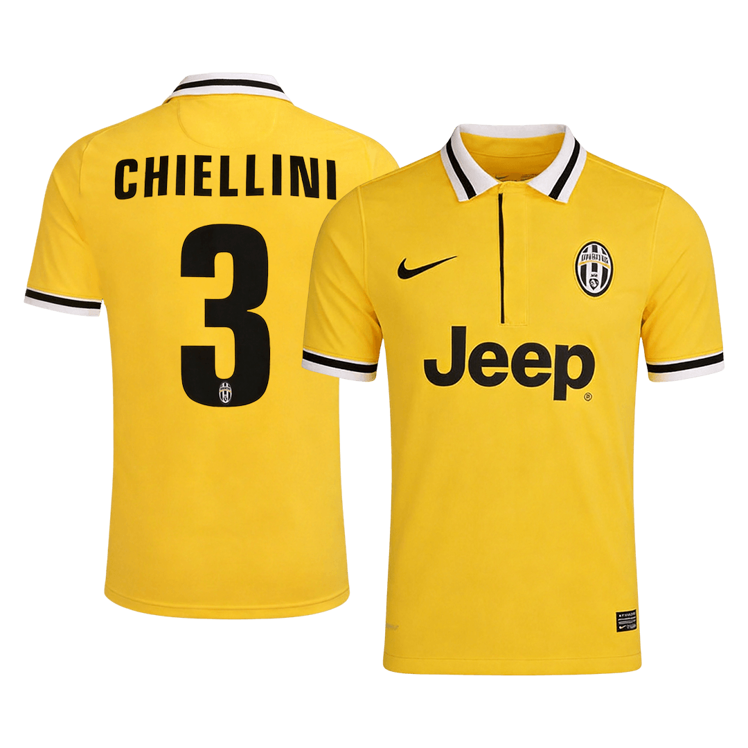Retro CHIELLINI #3 Juventus Uit Thuisshirt 2013/14 Geel