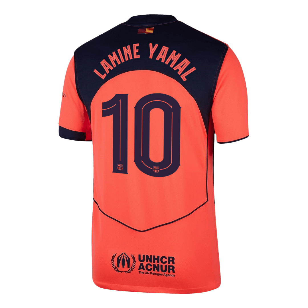 LAMINE YAMAL #10 Barcelona Derde Thuisshirt 2025/26 Oranje - UCL