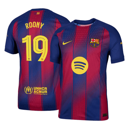 ROONY #19 Barcelona Thuisshirt 2025/26 Rood en Blauw Speler - UCL