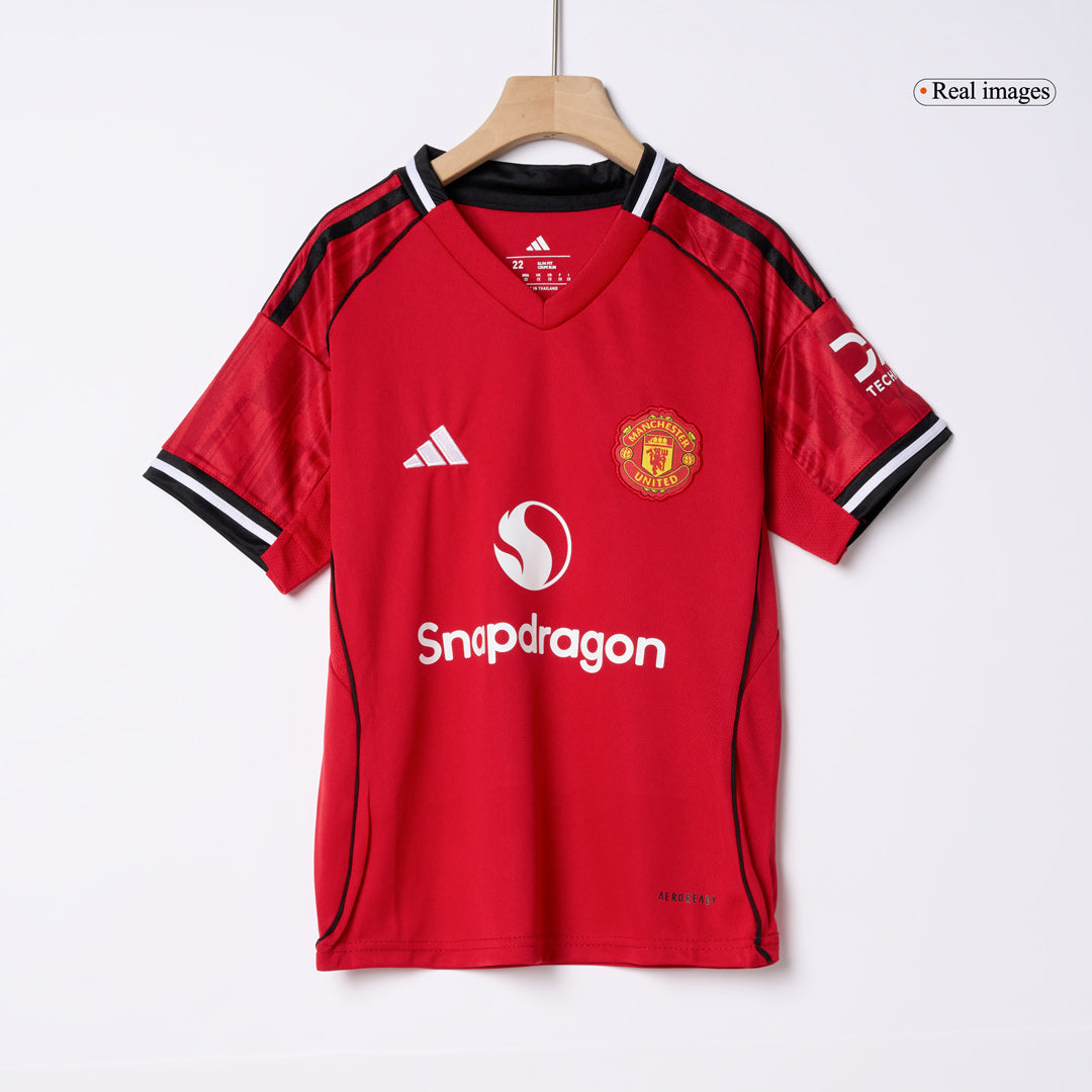 Manchester United Thuisshirt Kit 2025/26 Kinderen Rood