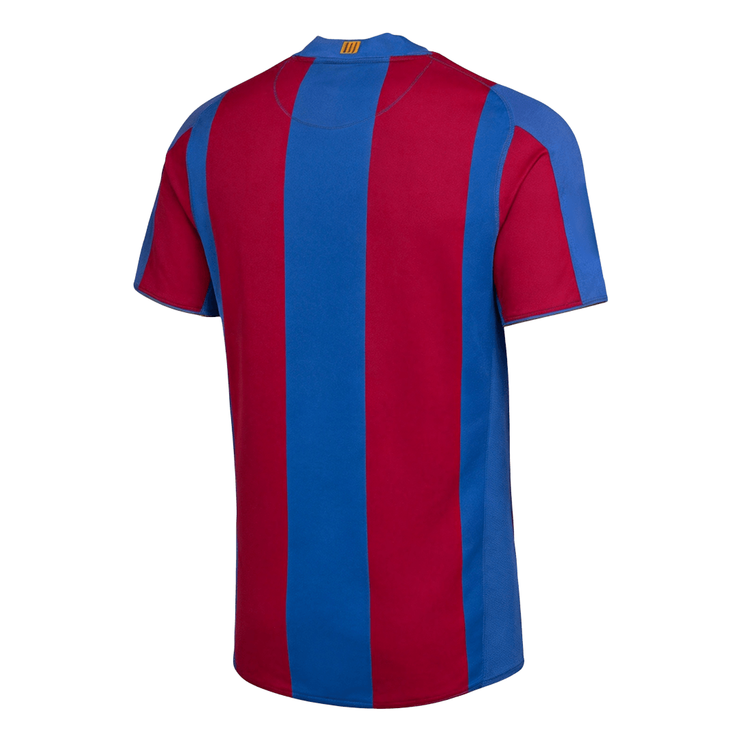 Retro FC Barcelona Thuisshirt 2007/08 Blauw & Granaatrood