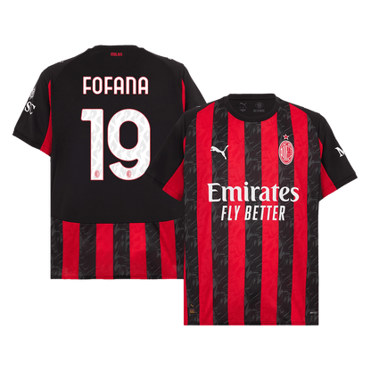 FOFANA #19 AC Milan Thuisshirt 2025/26 Rood&Zwart - Super