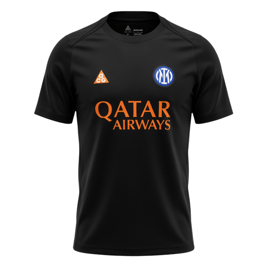Inter Milan Voetbalshirt voor de Wedstrijd 2025/26 Zwart Grote Maat